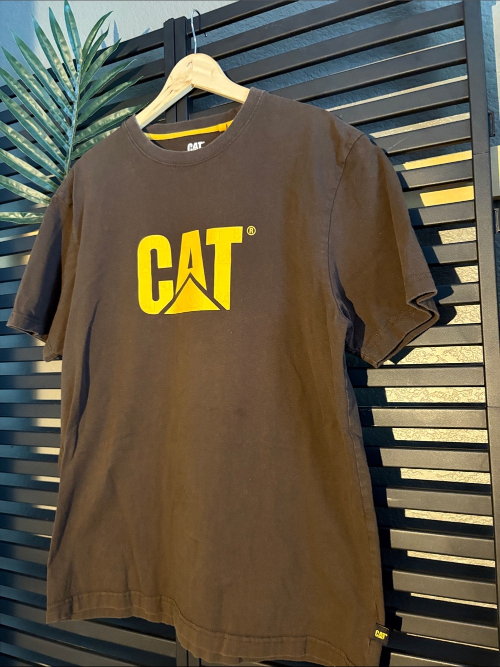 Caterpillar T-Shirt with Yellow Logo